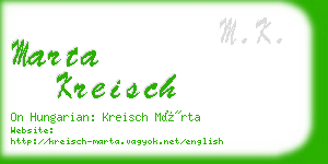 marta kreisch business card